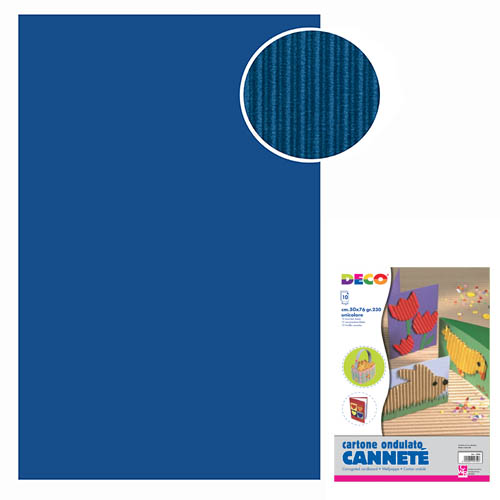 [TPC2206-2] CANNETE' - BUSTA 10 FOGLI CM. 50x70 - BLU