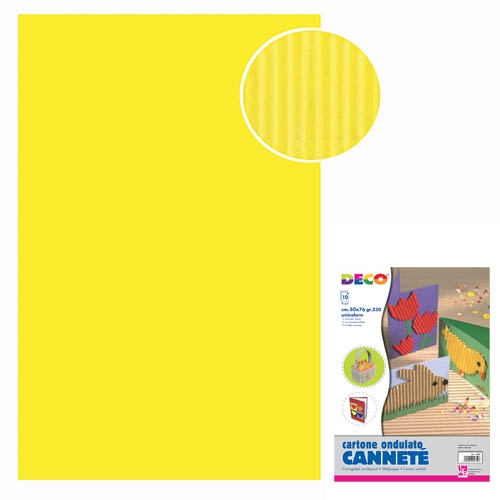 [TPC2206-4] CANNETE' - BUSTA 10 FOGLI CM. 50x70 - GIALLO