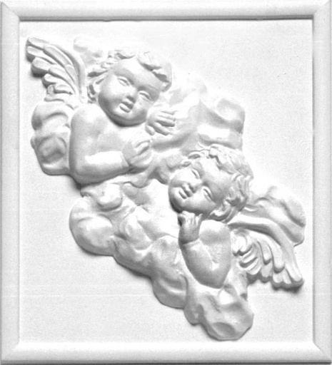 [TPC2780-9] FORMA RILIEVO CM. 21x23 - 2 ANGELI