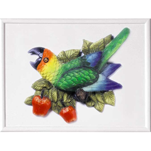 [TPC2782-8] FORMA RILIEVO CM. 29x38 - PAPPAGALLO