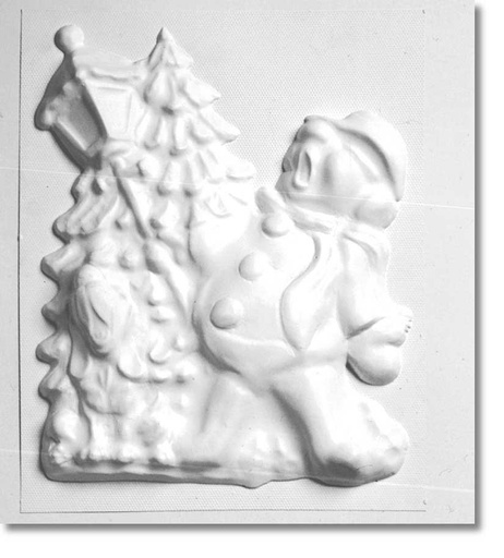 [TPC2785-2] FORMA RILIEVO CM. 32x46 - PUPAZZO NEVE