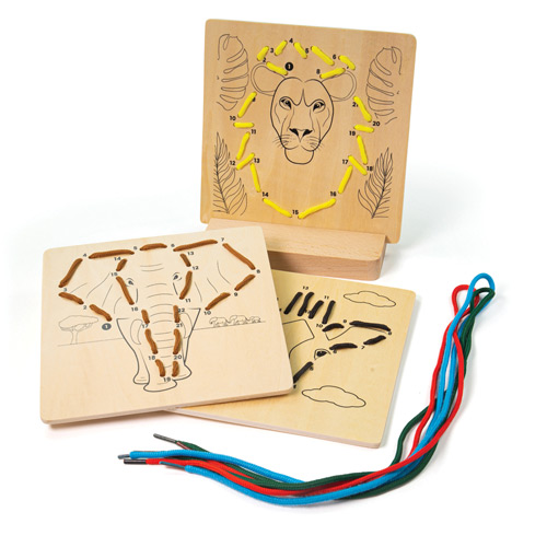 [TPC34050] ALLACCIATURE NUMERICHE - SET PZ. 3 - ANIMALI DELLA GIUNGLA