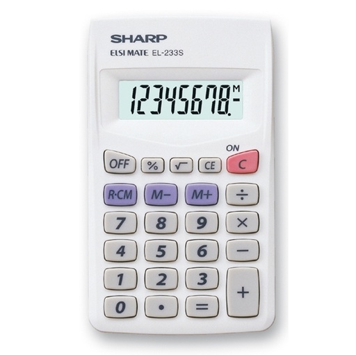 [DSHAEL233SB] CALCOLATRICE EL 233SB 8 CIFRE TASCABILE SHARP