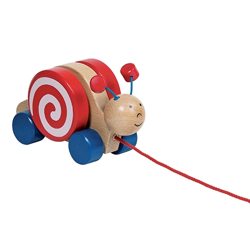 [TPC54977] LUMACA TRAINABILE IN LEGNO CM.18 CON GUSCIO MOBILE
