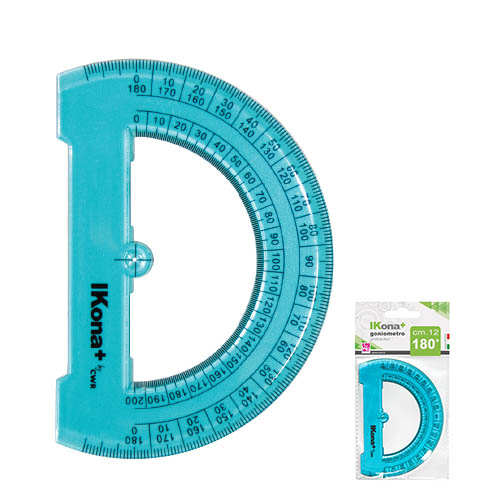 [TPC550] GONIOMETRO SEMICIRCOLARE CM. 12/180° (min.ord.24 o multipli)