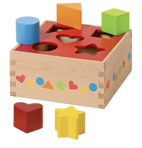 [TPC58580] CUBO DELLE FORME IN LEGNO CM.16X16X7,6 (5 PZ.)