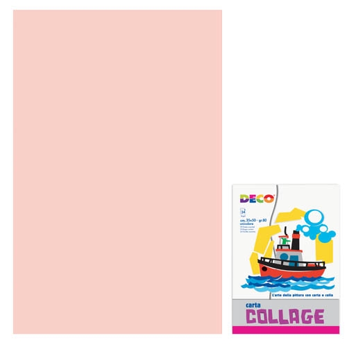 [TPC703-24-6] CARTA RASATA - ALBUM 24 FOGLI CM. 35X50 - ROSA (min.ord.5 o multipli)