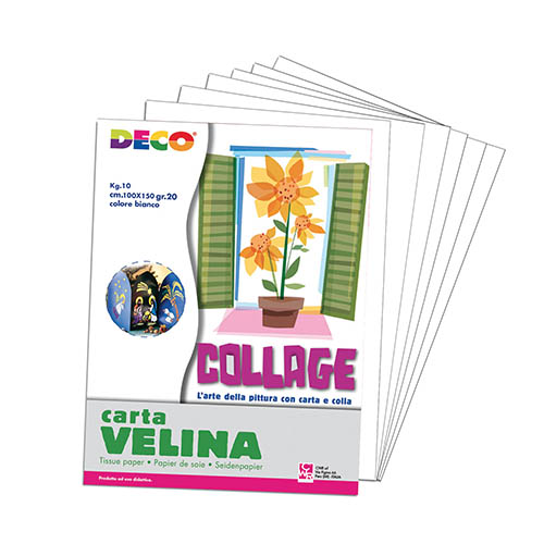 [TPC707-K10] CARTA VELINA BIANCA CM. 100X150 - CONF. KG.10
