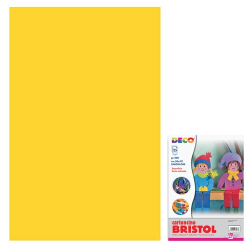 [TPC717-1-02] CARTONCINO BRISTOL CM.50X70 - GIALLO ORO (min.ord.25 o multipli)