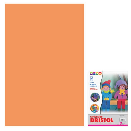 [TPC717-1-11] CARTONCINO BRISTOL CM.50X70 - ARANCIO (min.ord.25 o multipli)