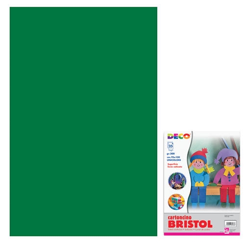[TPC718-08] CARTONCINO BRISTOL CM.70X100 - VERDE SCURO (min.ord.125 o multipli)