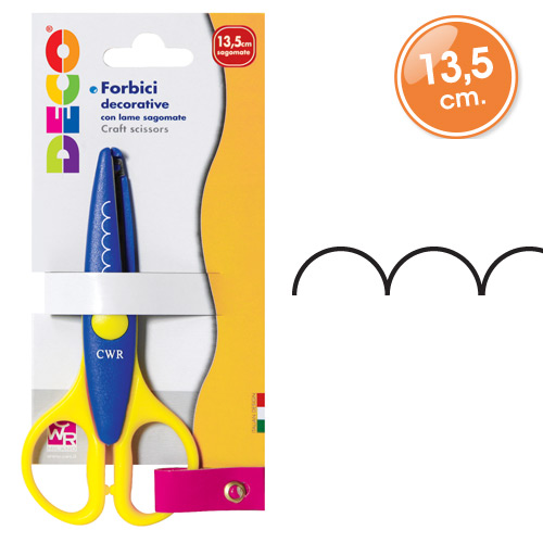 [TPC777-T4] FORBICI DECORATIVE CM.13,5 - "ONDA PICCOLA" (min.ord.12 o multipli)