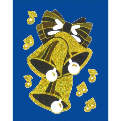 [TPC914] ETICHETTE OLOGRAFICHE - 1 FG. - CAMPANE (min.ord.10 o multipli)