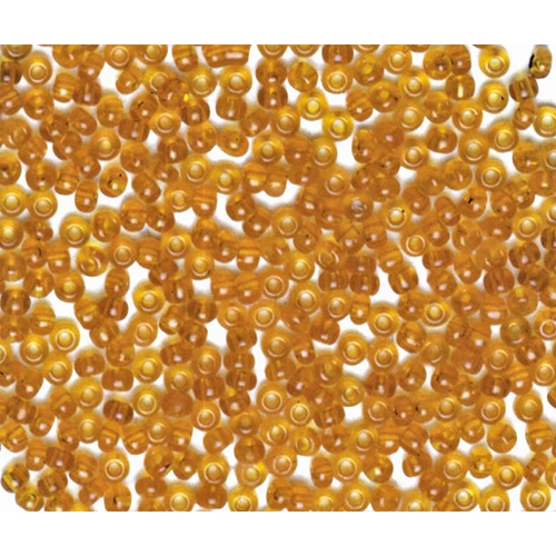 [TPC927-13] PERLINE VETRO TRASPARENTI 10/0 - SCAT. GR. 30 - ARANCIO (min.ord.6 o multipli)