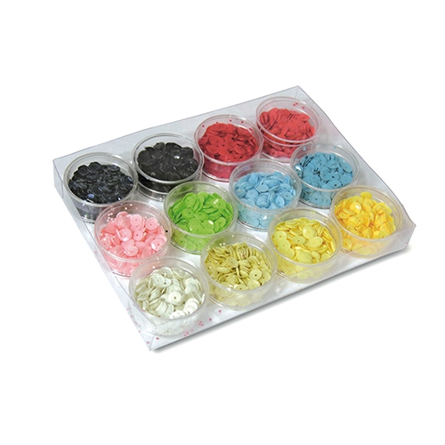 [TPC930P-ASS] PAILLETTES OPACHE - CONF. 12 SCATOLETTE COL. ASS.