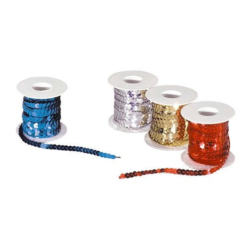[TPC932-4] PAILLETTES CUCITE - ROCCHETTO MT. 10 - BLU