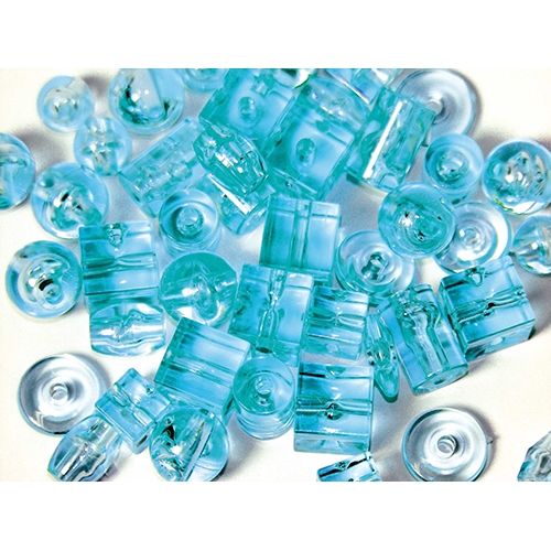 [TPC947-2] PERLE TRASPARENTI - BARATTOLO ML.150 - AZZURRO