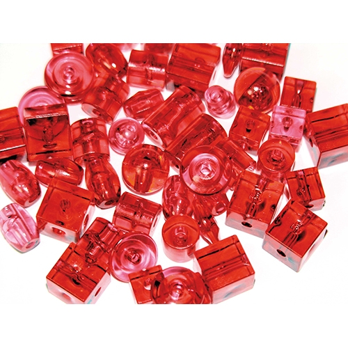 [TPC947-4] PERLE TRASPARENTI - BARATTOLO ML.150 - ROSSO
