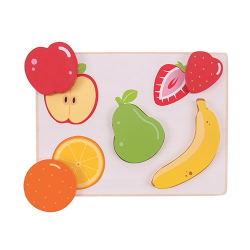 [TPCBJ026] PUZZLE LEGNO SOLLEVA E GUARDA - FRUTTA (min.ord.6 o multipli)