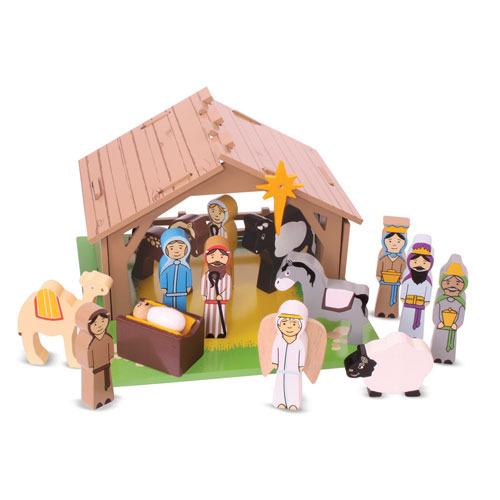 [TPCBJ352] IL PRESEPE IN LEGNO - 16 PEZZI