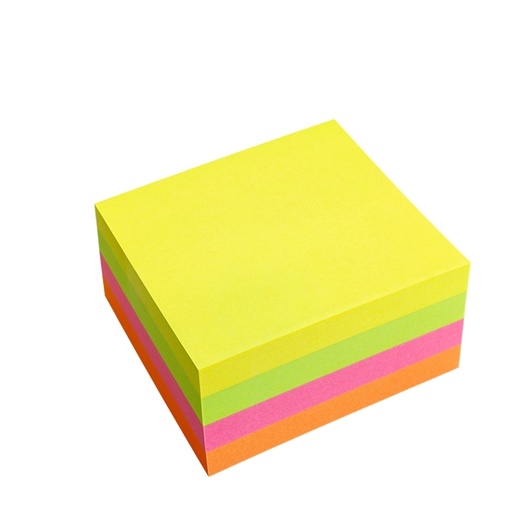 [DSTL2526] CUBO BIGLIETTI ADESIVI ASSORT.NEON 75X75mm 320fg 70gr Starline