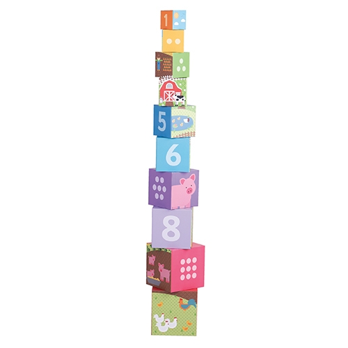 [TPCBJ696] CUBI IMPILABILI ANIMALI DA CORTILE PZ.10