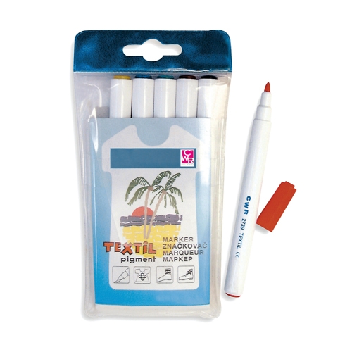 [TPCC2739-6] MARKER PER STOFFA - BUSTA 6 PZ. - COL. ASS.
