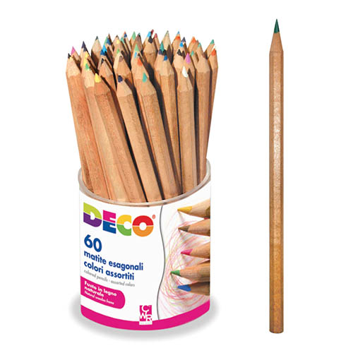 [TPCC3616N-60] PASTELLI NATURALI  - BARATTOLO 60 PZ. - 12 COL. ASS.