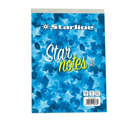[DSTL2700] Blocco Note A5 15x21cm 5mm 60gr 60Fg StarNotes Starline