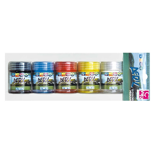 [TPCD330-5] DECO ACRIL - BLISTER 5 FLACONI ML.35 - COLORI PRIMARI