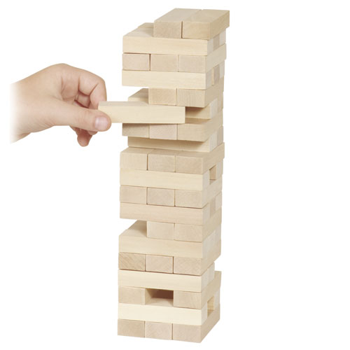 [TPCHS530] GIOCO EQUILIBRIO TORRE IN LEGNO CM.7,5X7,5X25,5 (51 PZ.)