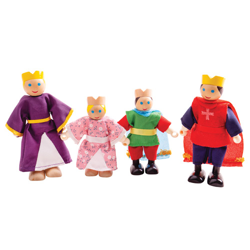 [TPCJT160] PERSONAGGI IN LEGNO - FAMIGLIA REALE - SET PZ. 4