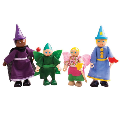 [TPCJT161] PERSONAGGI IN LEGNO - FAVOLE - SET PZ. 4