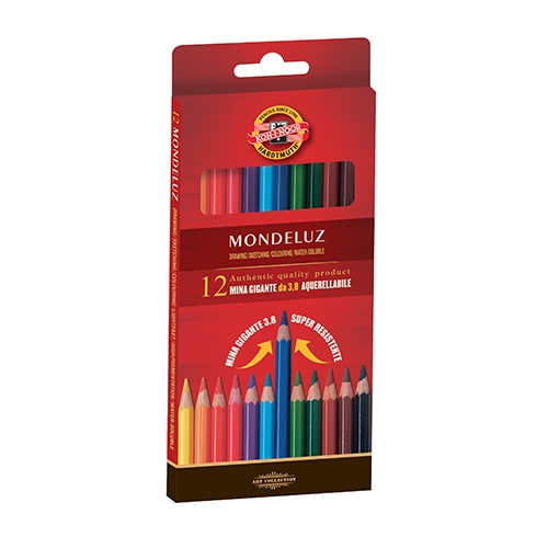 [TPCK2139N] MATITE COLORATE MONDELUZ - ASTUCCIO 12 PZ.