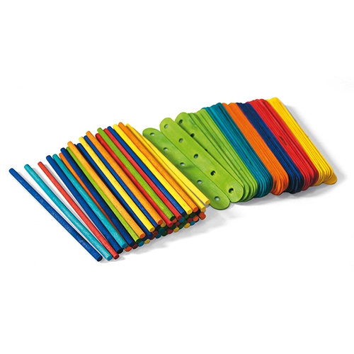 [TPCKD1031] STECCHE LEGNO TONDE+STICK - BARATTOLO 100 PZ.