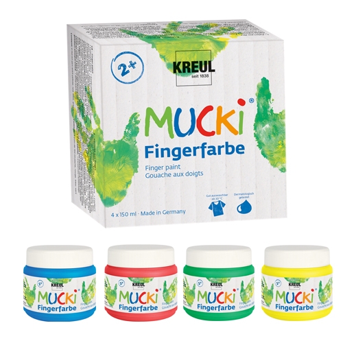 [TPCKL2314] MUCKI - COLORI A DITA 150 ML - SET 4     CLASSIC