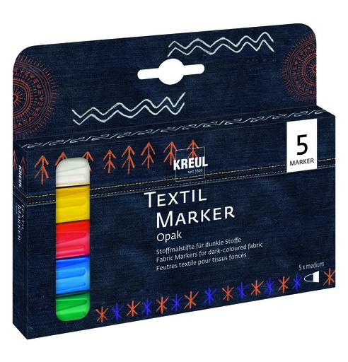 [TPCKL92750] KREUL - MARKER PER TESSUTI - SET 5       OPACHI