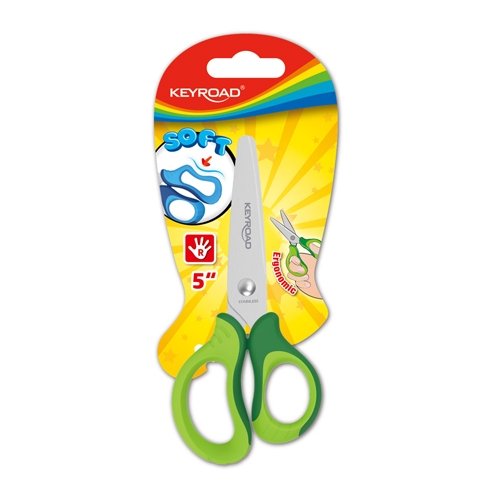 [TPCKR971505] FORBICINA "SOFT GRIP" CM.13 - IN BLISTER (min.ord.12 o multipli)