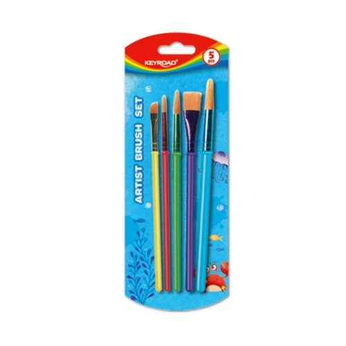[TPCKR971857] PENNELLI SINTETICI "COLOR BRUSH" - 5 PEZZI ASSORTITI IN BLISTER (min.ord.12 o multipli)