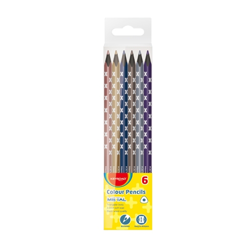 [TPCKR971869] MATITE "METAL" 6 ASSORTITE - IN SCATOLETTA APPENDIBILE (min.ord.12 o multipli)