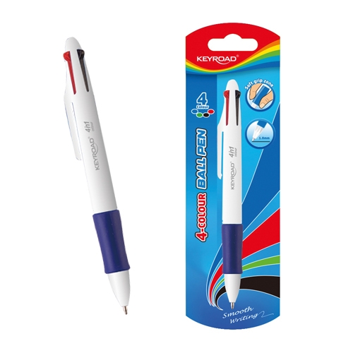 [TPCKR972312] PENNA A SFERA 4 COLORI IN 1 - BLISTER (min.ord.12 o multipli)