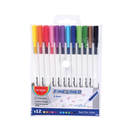 [TPCKR972462] PENNE FINE LINER - SET PZ. 12 COL. ASS. (min.ord.4 o multipli)