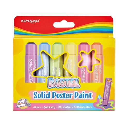 [TPCKR972650] TEMPERA SOLIDA SET 6 STICK COLORI PASTEL ASSORTITI (min.ord.4 o multipli)