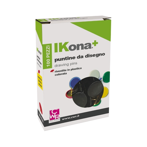 [TPCMP331-8] PUNTINE - SCATOLA 100 PZ. - NERO (min.ord.20 o multipli)
