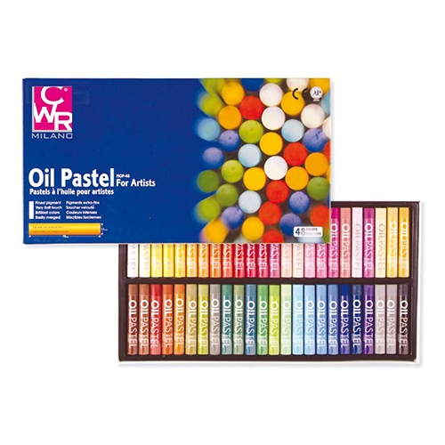 [TPCMY-MOP48] PASTELLI A OLIO TONDI - SCATOLA 48 PZ. ASSORTITI