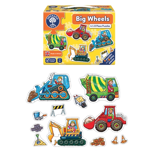 [TPCOT201] PUZZLE "MEZZI DI LAVORO" CM. 19X14 - SET PZ. 4