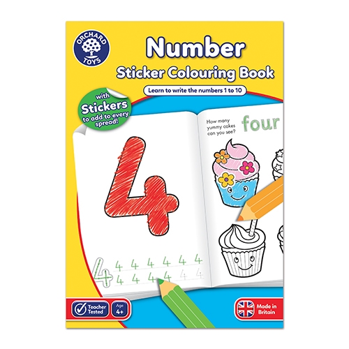 [TPCOTCB03] ALBUM DA COLORARE CON STICKERS - NUMERI 1/10  (INGLESE)
