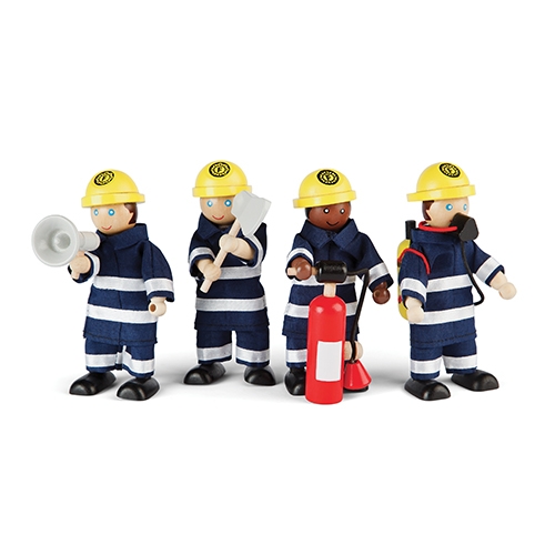 [TPCT0117] POMPIERI IN LEGNO - SET PZ. 4