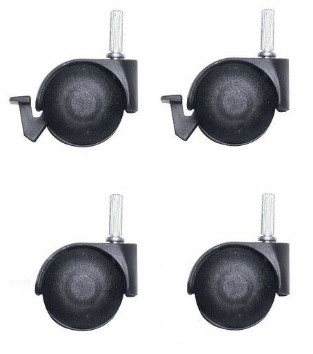 [TPCT109] RUOTE CON FRENO PER BRANDINA - T108 - SET 4 PZ.
