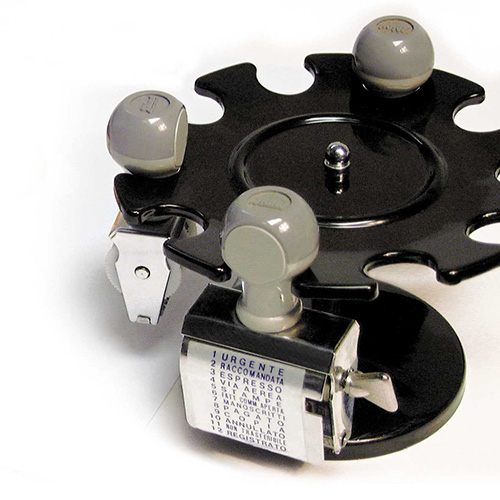 [TPCT868] PORTATIMBRI IN METALLO 6 POSTI